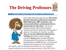 Tablet Screenshot of drivingprofessors.com